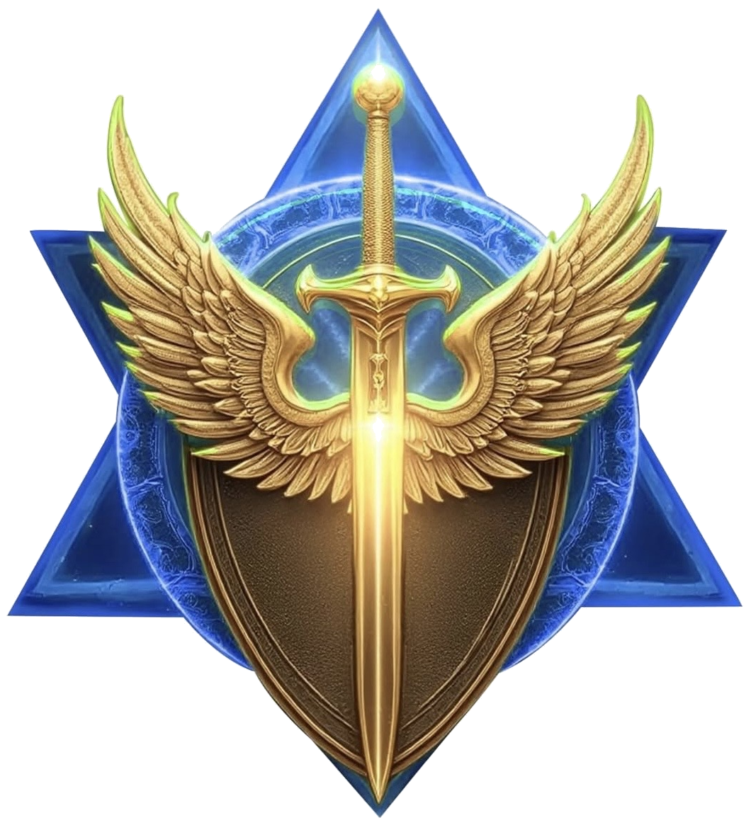Sweet Sleep winged sword and shield logo